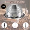 Stainless Steel Coffee Capsule Reusable Coffee Pods Practical Coffee Pod Refill Kit with Filling Spoon Brush Coffee Tamper Complete Coffee Capsule Refill Kit for Making Coffee US(70ML) view 2
