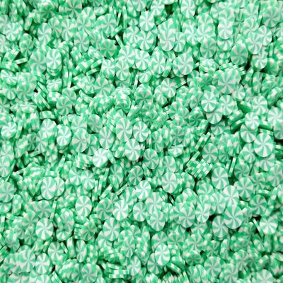 Mint Green Peppermint Polymer Clay Dessert Candy Slice Sprinkles, Nail Art Slices, Faux Dessert, Miniature Dessert (15 gram bag)