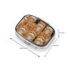 Square Pill Box 2 Compartment Medicine Pill Case Orange Cats Pill Box for Purse Pocket Waterproof Metal Pill Container Portable Pill Holder Mini Pill Organizer for Travel or Daily view 2