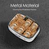 Square Pill Box 2 Compartment Medicine Pill Case Orange Cats Pill Box for Purse Pocket Waterproof Metal Pill Container Portable Pill Holder Mini Pill Organizer for Travel or Daily view 4