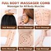 BORNBYME Wooden Body Scalp Massage Comb, Trigger Point Massage Tool Meridians Massager Gua Sha Massager Comb for Body Relief & Hair Growth view 2