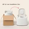 QIUFANGM Home Portable Toilet, Bedside Commode, Heavy Duty Commode Chair with Removable armrests, Height Adjustable, Suitable for Elderly Disabled People with Limited Mobility view 2