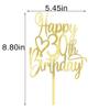 FLORCMET Acrylic Happy 30th Birthday Cake Topper - Cheers to 30 Years Cake Topper, 30 & Fabulous Cake Decoration for Hello 30th Birthday Anniversary Party Cake Decorations Supplies view 3