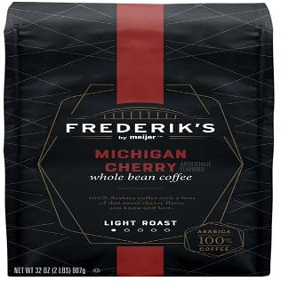 Michigan Cherry Whole Bean Coffee 100% Arabica Light Roast (Pack Of 1 Bag), 32 oz