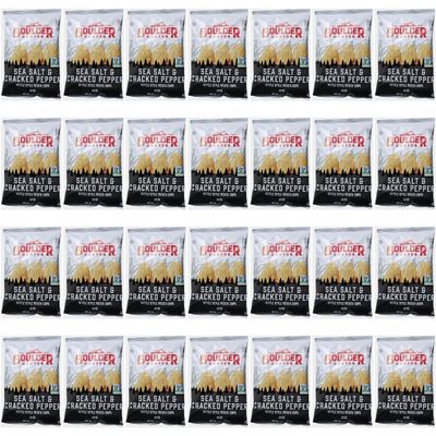 Boulder Canyon | Sea Salt & Cracked Pepper | Kettle Style Potato Chips| 1.5 Ounce | Pack of 28 Bundled by SUPERDEALS with Mystery Bonus Gift