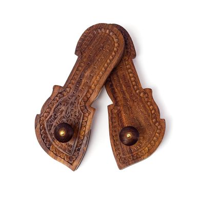 Boscaiola24 Wooden Khadau Pooja Articles, Charan Paduka, Wooden Slipper, Wooden Sandals, Khadau for Worship Neuropathy