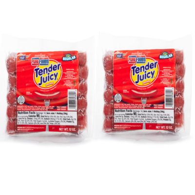 Purefoods Tender Juicy Hotdog Regular, 2 Packs (12 oz), Filipino Favorites, Filipino Food