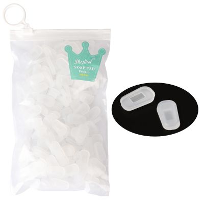 (100 Pair) Eyeglasses Nose Pad Cover Silicone Coat for Eyewear Part Soft Push in by Dhoptical (18MM 100 Pair)