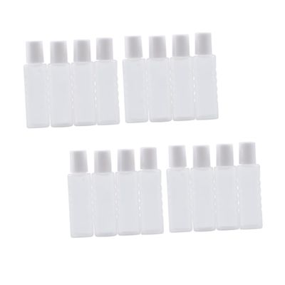 FRCOLOR 20Pcs Compact Solution Bottle Set Plastic Liquid Dispensing Containers Screw Lids for Travel and Lenses Accessories