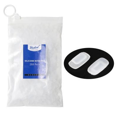 (250 Pair) Eyeglasses Silicone Nose Pad Push in Matte Texture Replacement Square Rectangle Push Slide Slip in Eyewear Part for Eyeglasses Shop by Dhoptical