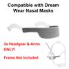 3-Pack Replacement CPAP Headgear with Arms for DreamWear, Headgear with Arms Compatible with DreamWear, LALASTAR CPAP Nasal Mask Strap Compatible with Dreamwear (Headband & Arms ONLY) view 2