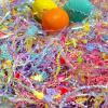 1/2 LB Iridescent Easter Grass Crinkle Cut Paper,Raffia Tissue Paper Filler Shred Easter Cut Paper Shred Filler Great for Gift Wrapping, Basket Filler Creative Eggs Decor view 1