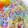 1/2 LB Iridescent Easter Grass Crinkle Cut Paper,Raffia Tissue Paper Filler Shred Easter Cut Paper Shred Filler Great for Gift Wrapping, Basket Filler Creative Eggs Decor view 2