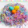1/2 LB Iridescent Easter Grass Crinkle Cut Paper,Raffia Tissue Paper Filler Shred Easter Cut Paper Shred Filler Great for Gift Wrapping, Basket Filler Creative Eggs Decor view 4