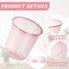 12oz Disposable Stemless Glasses With Strawless Sip Lids,PET Disposable Drinking Cups,Clear Plastic Wine Glasses for Parties Birthday,Wedding,Meeting,Christmas Party Supplies. (100, Pink) view 3