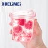 12oz Disposable Stemless Glasses With Strawless Sip Lids,PET Disposable Drinking Cups,Clear Plastic Wine Glasses for Parties Birthday,Wedding,Meeting,Christmas Party Supplies. (100, Pink) view 4