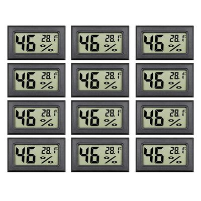 12 Pack Mini Small Digital Electronic Temperature Humidity Meter Gauge Indoor Thermometer Hygrometer LCD Display Celsius