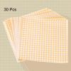 HARFINGTON 30pcs Square Checkered Wax Paper Sheets 10" x 10" Oil-absorbing Dry Food Wrapping Paper for Sandwich Baking Paper Liners Picnic Basket Bread Hamburger Wrap Kitchen, Yellow view 3