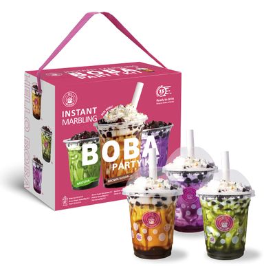 O's Bubble Boba Tea Kit - Bubble Tea Kit - All in One Boba Kit - Boba Kit for Kids - 6 Servings Includes Cups, Straws, Stirrer (Party Kit Variety Pack Upgrade) (Party Kit Variety Pack Upgrade)