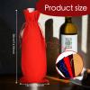 BOOPANREE 4 Pcs velvet wine bags, Wine Champagne Gift Bag With Drawstring,red Wine Drawstring Bottle Bags cloth for housewarming/party/birthday/wedding/bottle decoration bag(Blue) view 2