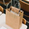 100Pcs 40 LB Brown Paper Gift Bags Bulk with Handles 10 x 5 x 13 Inch - Medium Size Kraft Goodie Bag, Blank Paper Bags for Shopping Retail, To Go, Small Business, Weddings, Birthdays, Festivals view 3