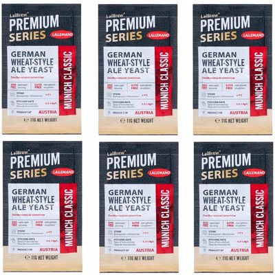 6PK MUNICH CLASSIC WHEAT BEER YEAST 6 Pack of Danstar's Perfect Regional Match for Quality Wheat Beer