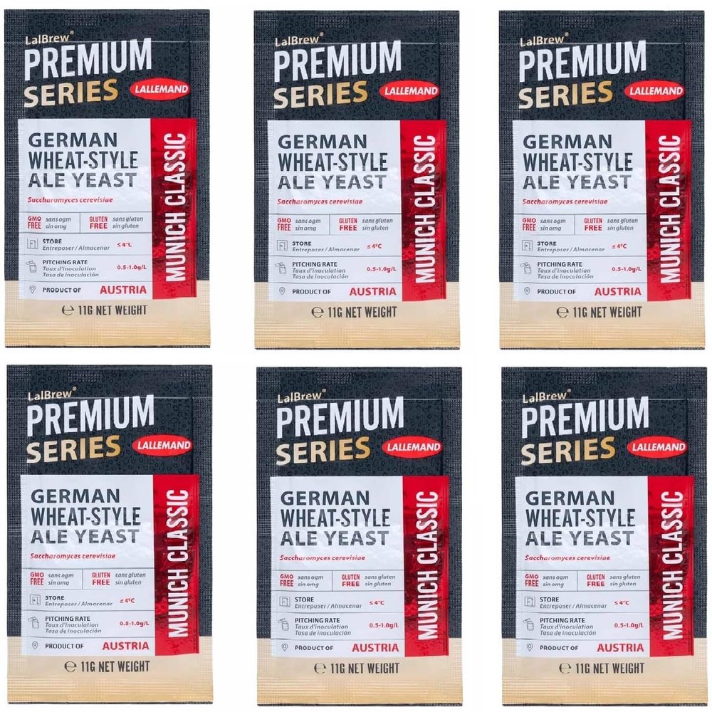 6PK MUNICH CLASSIC WHEAT BEER YEAST 6 Pack of Danstar's Perfect Regional Match for Quality Wheat Beer