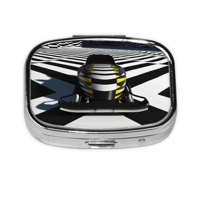 HCVXBSA Speed Racer The Videogame Weekly Pill Organizer - Square Travel Pill Box with Multiple Compartments, Ideal for Vitamins, Supplements, and Cod Liver Oil Storage.