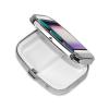 A dim Color Palette Travel-Friendly Pill Box - Portable Square Organizer with Compartments for Medicines, Vitamins, and Supplements, Durable Metal Design. view 2
