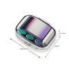 A dim Color Palette Travel-Friendly Pill Box - Portable Square Organizer with Compartments for Medicines, Vitamins, and Supplements, Durable Metal Design. view 3