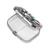 Black and White Cat Weekly Pill Organizer - Square Travel Pill Box with Multiple Compartments, Ideal for Vitamins, Supplements, and Cod Liver Oil Storage. view 2