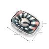 Black and White Cat Weekly Pill Organizer - Square Travel Pill Box with Multiple Compartments, Ideal for Vitamins, Supplements, and Cod Liver Oil Storage. view 3