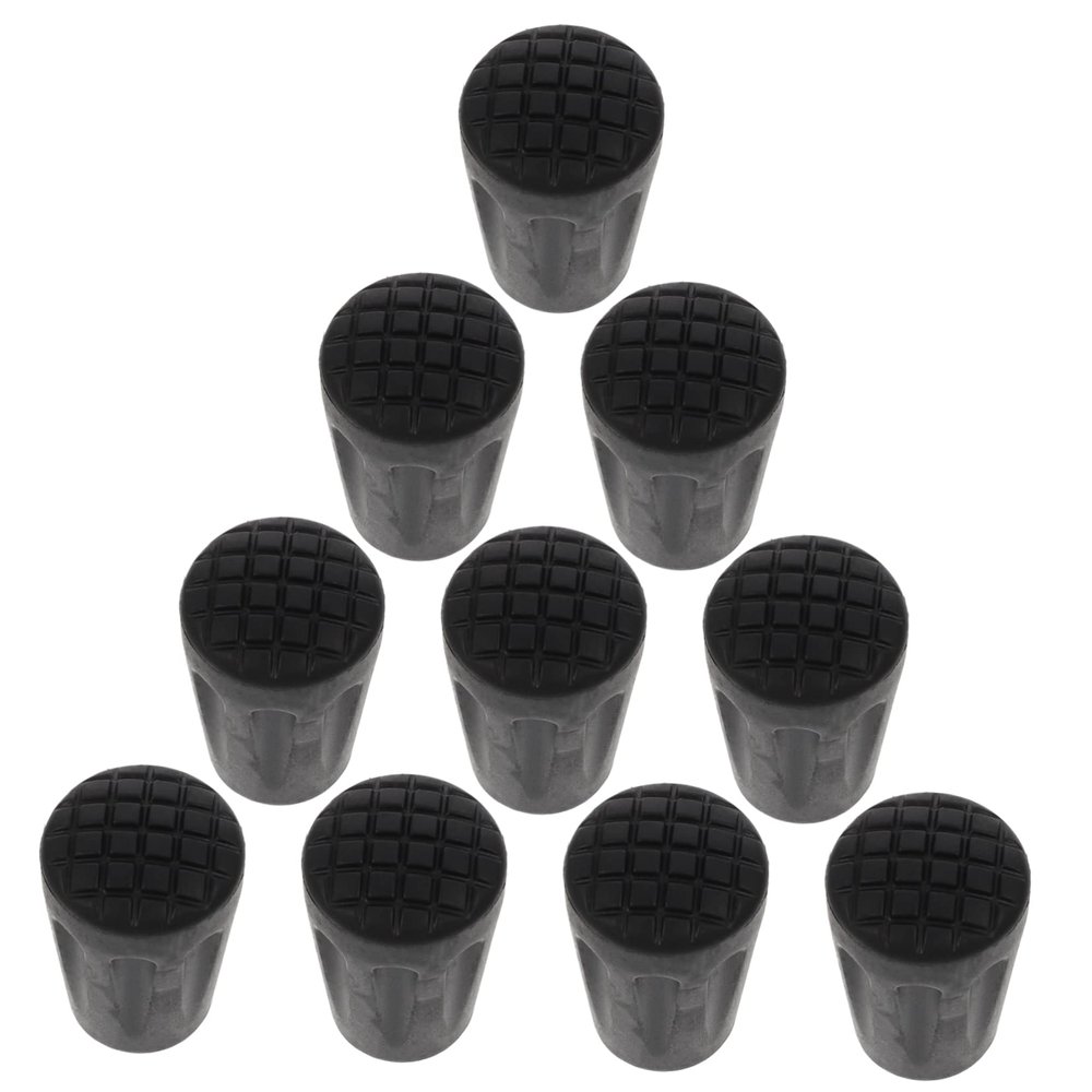 BCOATH 10pcs Non-Slip Crutch Tips Replacement Covers for Trekking Poles and Walking Sticks Lightweight and Easy Installation for Outdoor Use