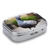 Grey Pigeon Pill Box for Purse Pocket Small Square Pill Case Decorative Medicine Box Travel Medicine Tablet Case Vitamin Organizer Pill Container Holder Unique Gift view 4