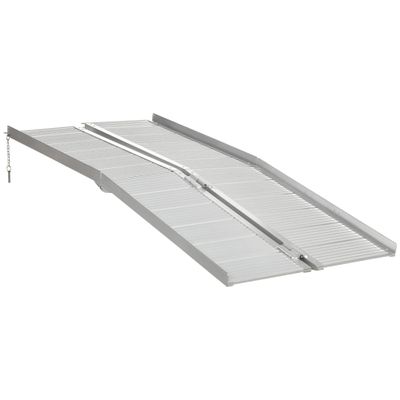 Aluminum Folding Wheelchair Ramp - 72 Inch/6 Foot, Durable and Portable, Non-Slip Grip, Ribbed Surface, 600lb Weight Capacity