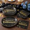 Dereinwo 50 Pcs Retirement Paper Plates and Napkins Set view 4