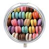 Macaron Biscuit Flavored Pastries Pill Case 3 Compartment Portable Pill Box Daily Round Pill Organizer for Pocket Purse Daily Medicine Container to Hold Vitamins Fish Oil Travel Gifts view 1