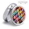 Macaron Biscuit Flavored Pastries Pill Case 3 Compartment Portable Pill Box Daily Round Pill Organizer for Pocket Purse Daily Medicine Container to Hold Vitamins Fish Oil Travel Gifts view 2