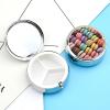 Macaron Biscuit Flavored Pastries Pill Case 3 Compartment Portable Pill Box Daily Round Pill Organizer for Pocket Purse Daily Medicine Container to Hold Vitamins Fish Oil Travel Gifts view 3