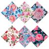 CREATCABIN 6 Packs Microfiber Cleaning Cloth Elegant Flower Design Microfiber Cloth Soft Multicolor Glasses Cleaner Wipes Cloth for Reusable Eyeglasses Camera Cell Phone Screens Glasses 6.1x6.1 Inch view 1