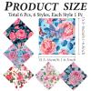 CREATCABIN 6 Packs Microfiber Cleaning Cloth Elegant Flower Design Microfiber Cloth Soft Multicolor Glasses Cleaner Wipes Cloth for Reusable Eyeglasses Camera Cell Phone Screens Glasses 6.1x6.1 Inch view 2