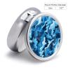 Blue Camouflage Pattern Pill Box Mini Pill Case Pocket Pill Case for Men Travel Pill Box Cute Pill Organizer 3 Compartment Medicine Pill Organizer Pill Container Pill Holder view 2