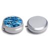 Blue Camouflage Pattern Pill Box Mini Pill Case Pocket Pill Case for Men Travel Pill Box Cute Pill Organizer 3 Compartment Medicine Pill Organizer Pill Container Pill Holder view 3