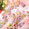 Funnymoom 96 Pcs Wildflower Tableware Set for 48 Guests Include 48 7 Inch Dessert Plates and 48 Napkins Watercolor Disposable Dinnerware for Birthday Holiday Tea Party Supplies view 2