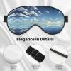 Blue Sky and White Clouds Printed Double-Sided Eye mask, Soft, Light-Blocking, Breathable, Silky Touch view 4