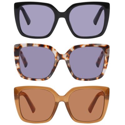 DOOViC 3 Pack Stylish Oversized Sunglasses Readers Outdoor Reading Glasses for Women 3.50 (Not Bifocals)