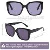 DOOViC 3 Pack Stylish Oversized Sunglasses Readers Outdoor Reading Glasses for Women 3.50 (Not Bifocals) view 3