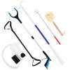 6 PC Hip Replacement Recovery Kit for Elderly and Knee Back Surgery Patients with Grabber, Sock Aid, Leg Lifter, Shoe Puller, Back Scratcher, Bath Sponge, Essential Tools for Recovery After Surgery view 1
