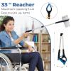 6 PC Hip Replacement Recovery Kit for Elderly and Knee Back Surgery Patients with Grabber, Sock Aid, Leg Lifter, Shoe Puller, Back Scratcher, Bath Sponge, Essential Tools for Recovery After Surgery view 2