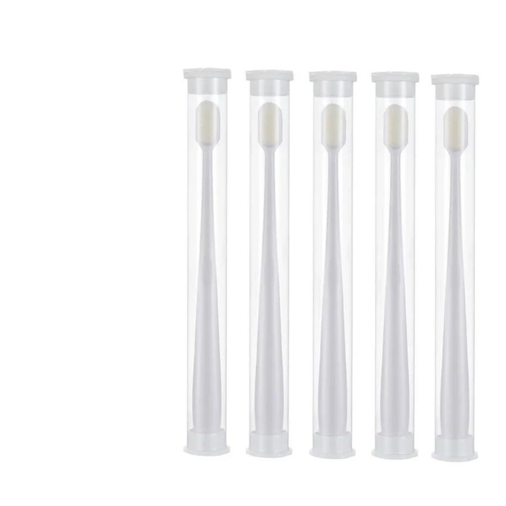 KHOGSBPSW Manual Toothbrush 5PC Ultra-fine Soft Toothbrush Million Nano Bristle Adult Tooth Brush Teeth Deep Cleaning Portable Travel Dental Oral Care Brush Toothbrush(5pc-White Flat)